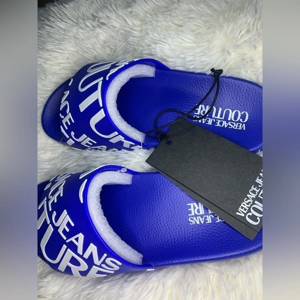 NWT MENS VERSACE JEANS COUTURE LOGO SLIDE